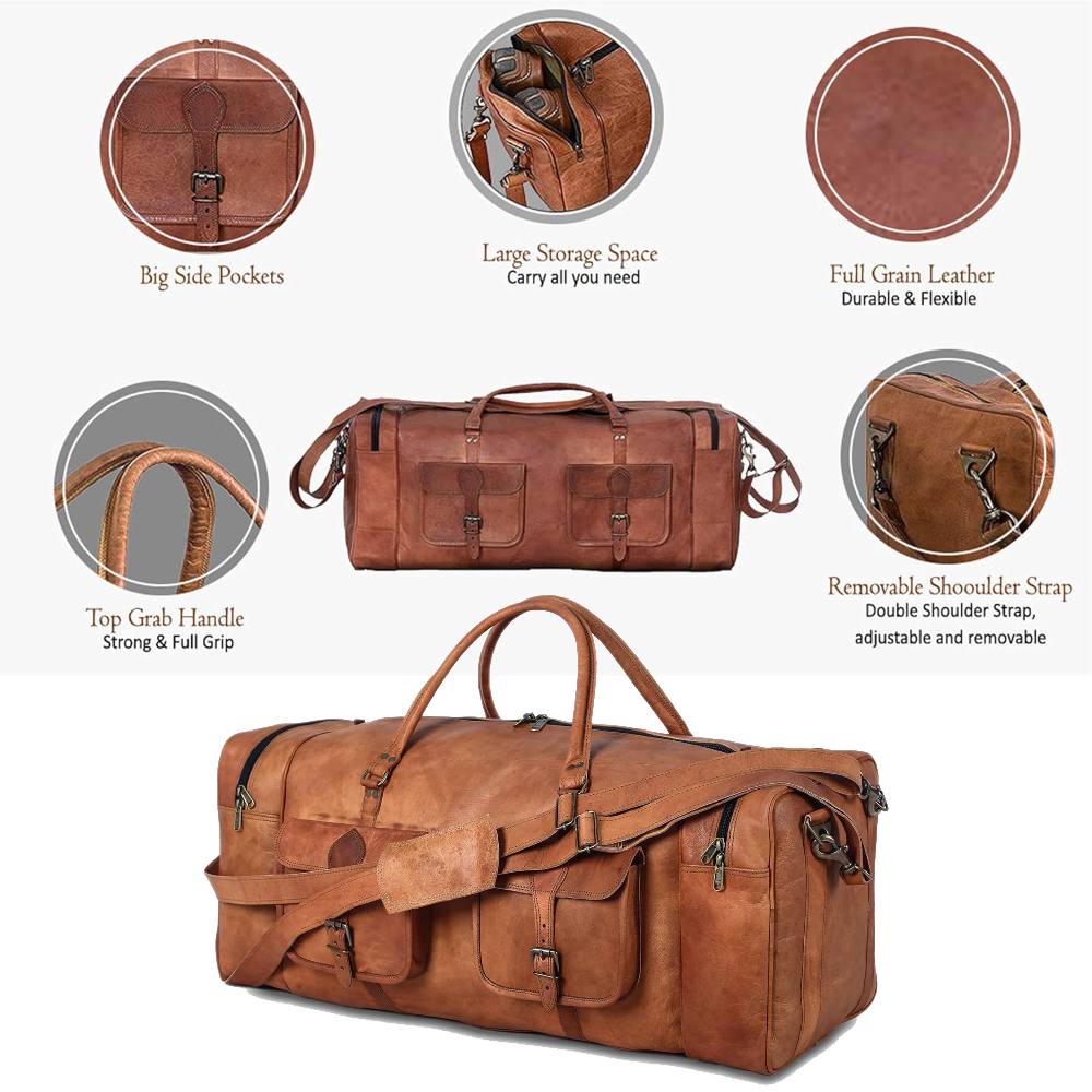Leather Duffle Bag: image 8