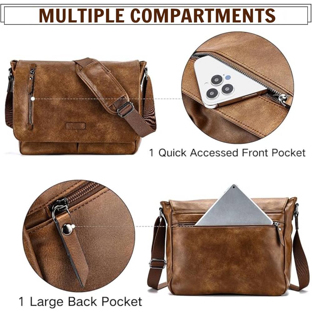 Messenger Bag for Men - Brown: image 6