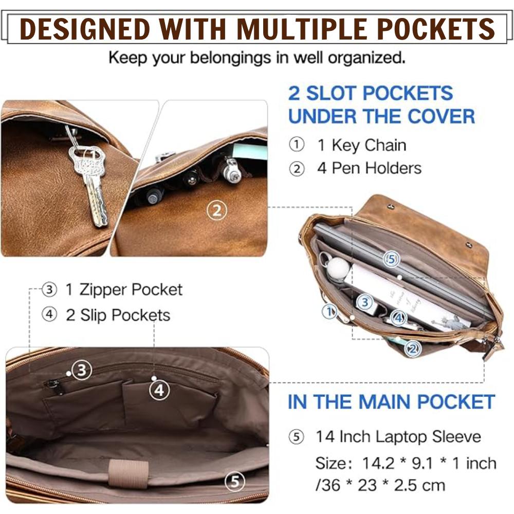Messenger Bag for Men - Brown: image 8